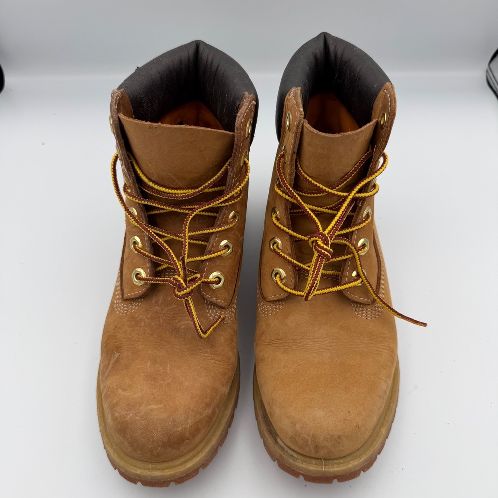 Timberland 6 Inch Premium Boot Womens 8 Wheat Good Leather 10361